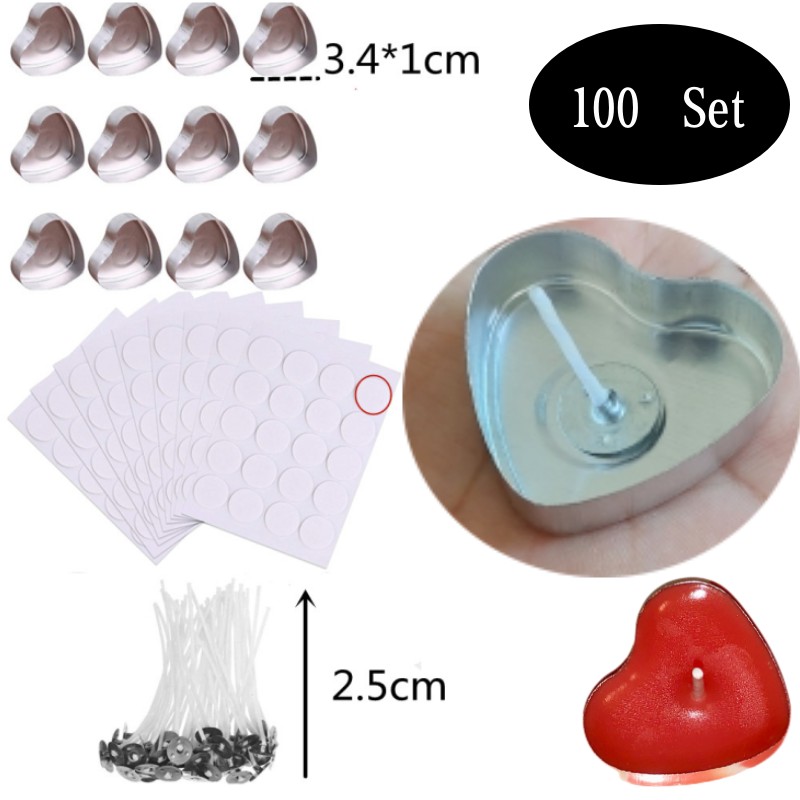 100 Sets Heart shaped Empty Al - đánh giá và giá Candle Making Course