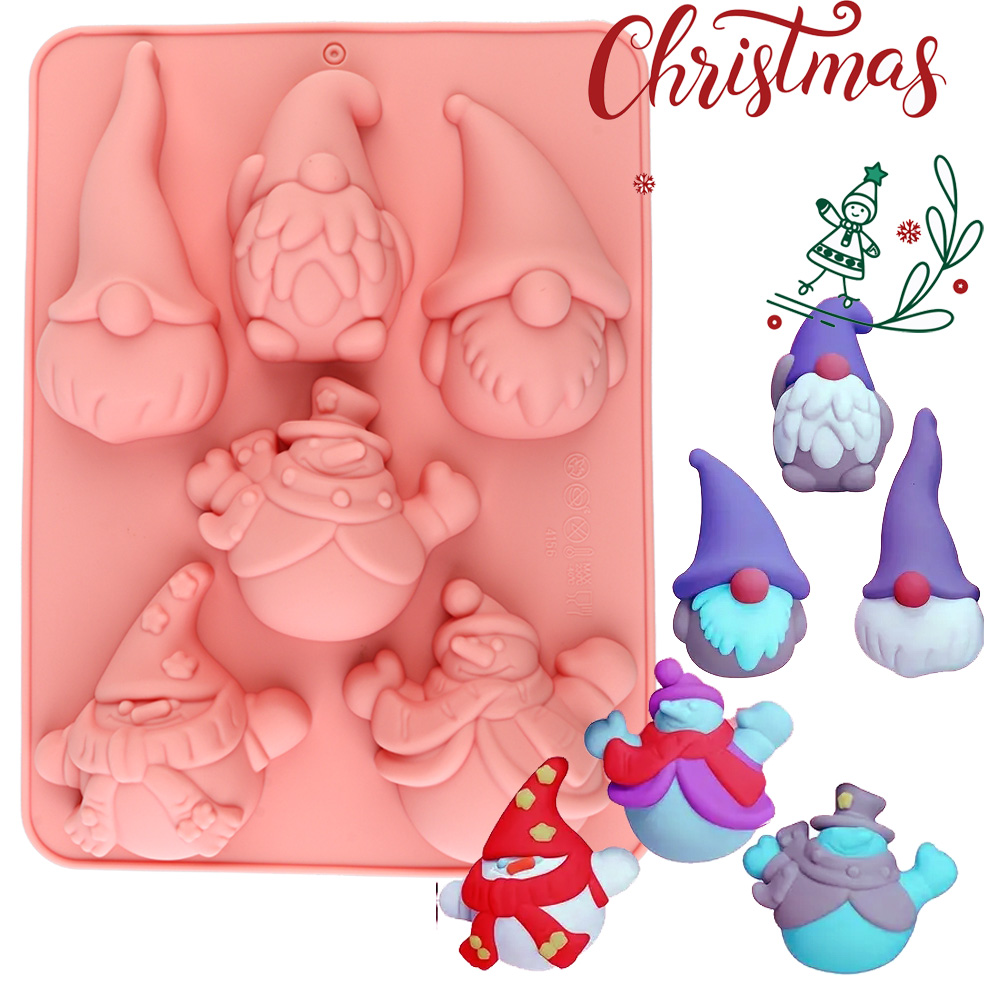 6-Cavity Christmas Gnome Cake  - đánh giá và giá Candle Making At Home