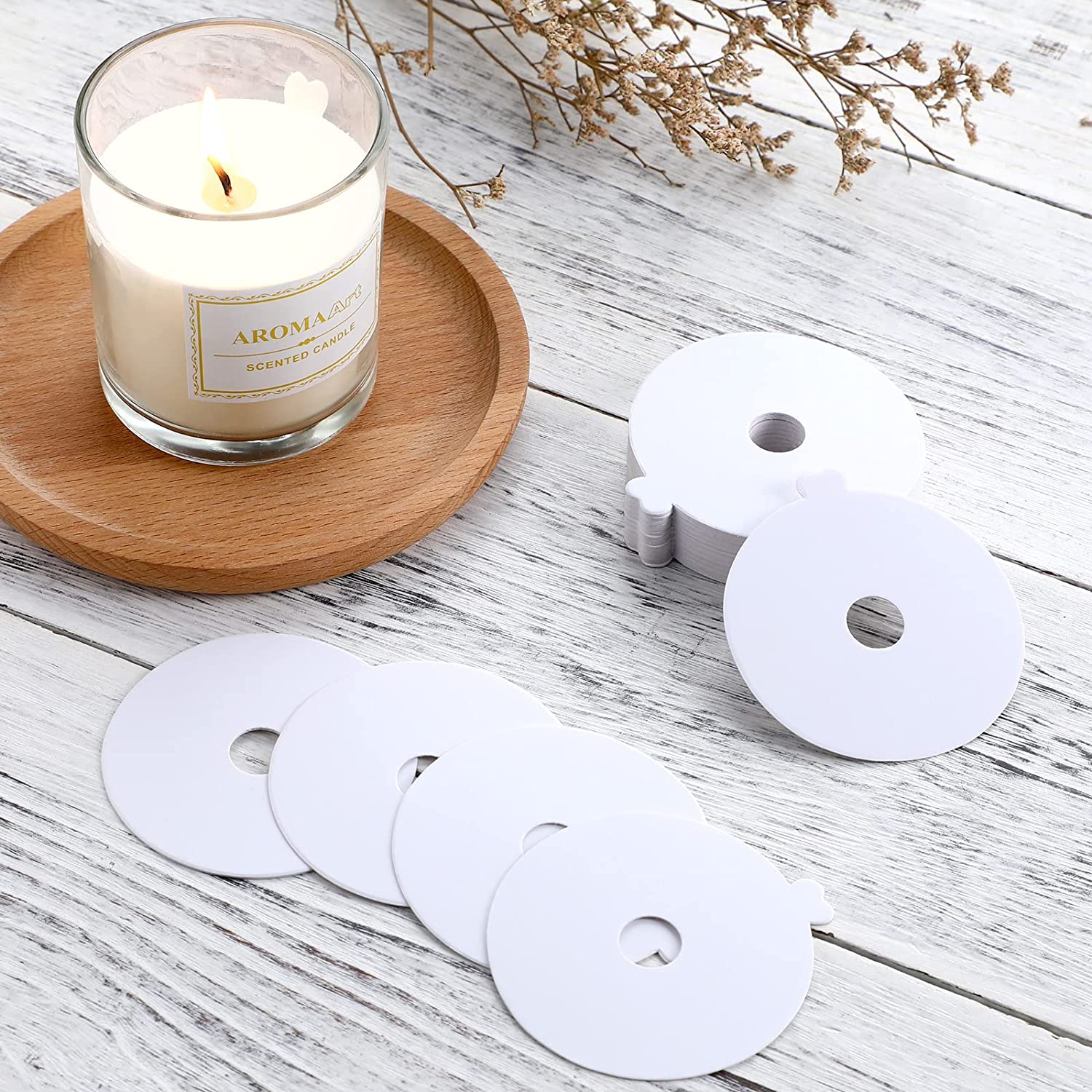 100 Chiếc Nến Bụi Bảo Vệ Giấy  - đánh giá và giá Candle Warning Label