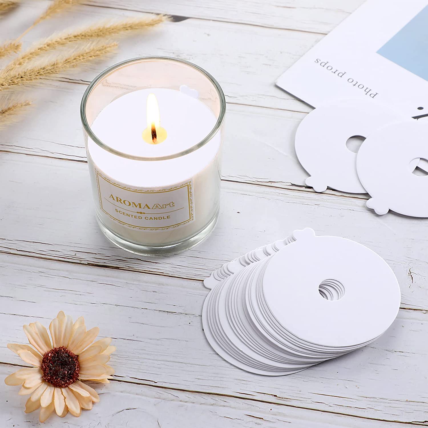 100 Chiếc Nến Bụi Bảo Vệ Giấy  - đánh giá và giá Candle Warning Label