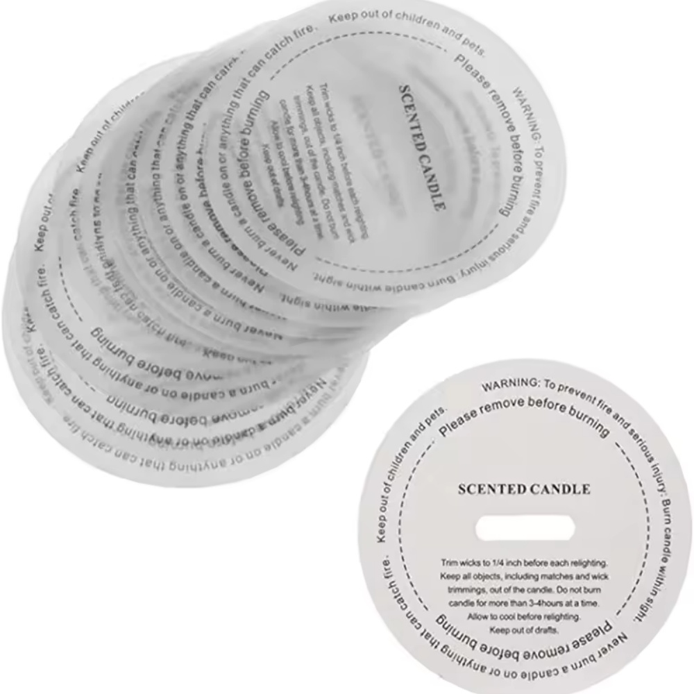 10/50 Pcs Candle Cup Labels Ro - đánh giá và giá Candle Warning Label