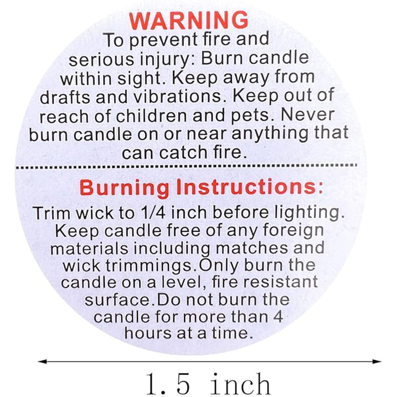 500/1000pcs Candle Warning Lab - đánh giá và giá Candle Warning Label