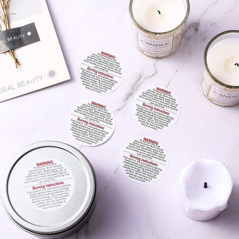 500/1000pcs Candle Warning Lab - đánh giá và giá Candle Warning Label