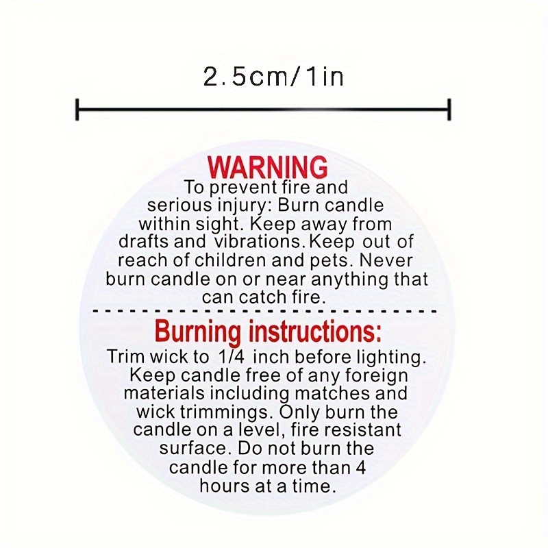 1roll,500pcs Candle Warning La - đánh giá và giá Candle Warning Label
