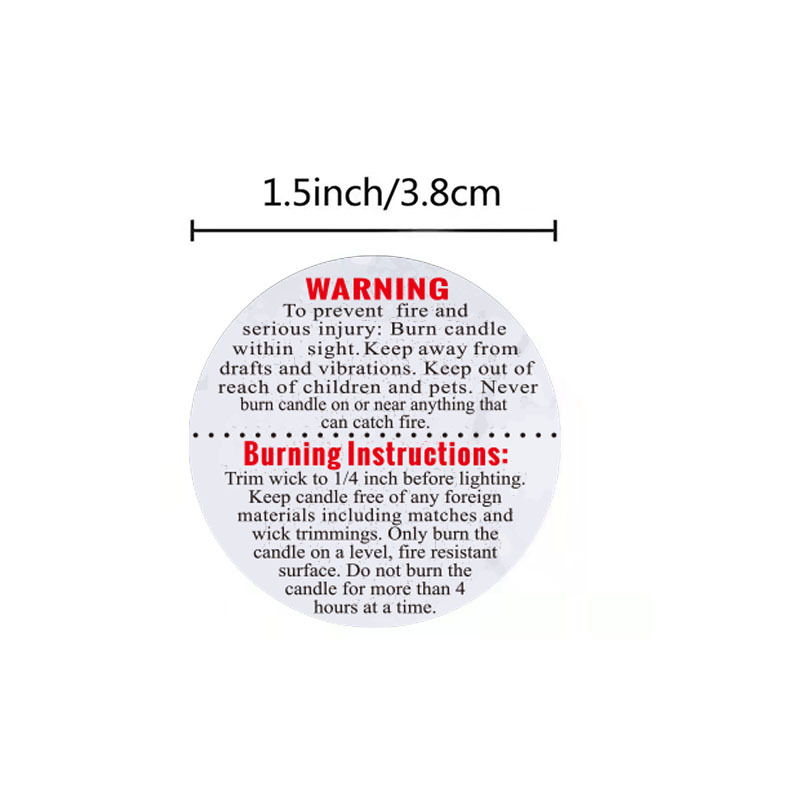 500Pcs Warning Labels Candle J - đánh giá và giá Candle Warning Label