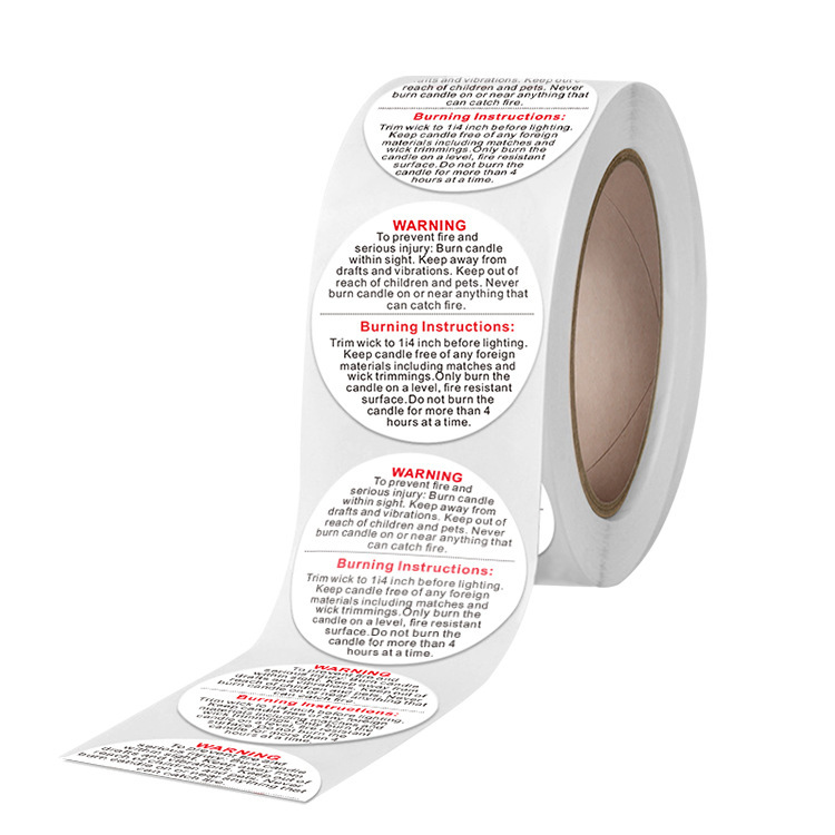 100-500pcs 1inch English Warni - đánh giá và giá Candle Warning Label