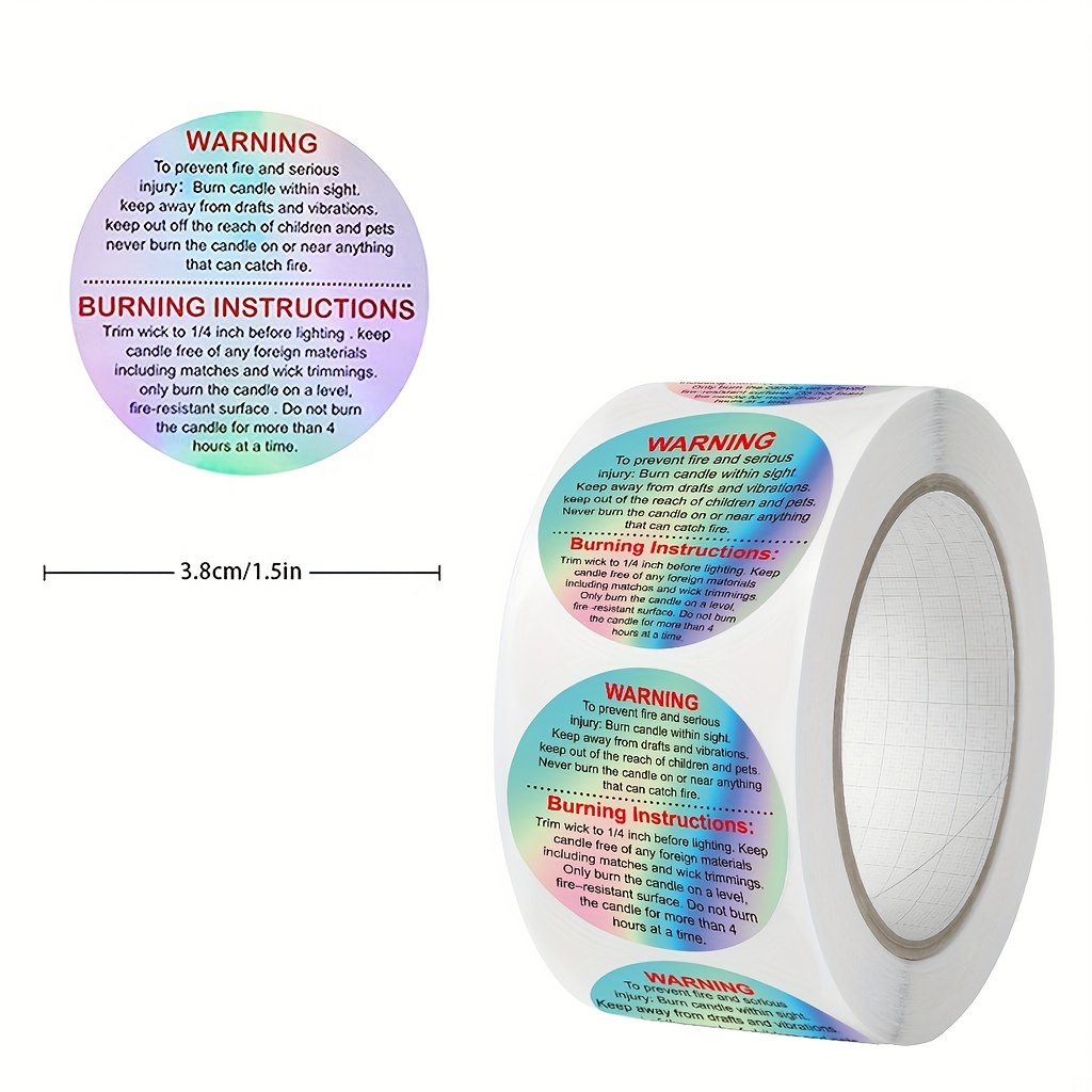 500pcs Wax Melt Warning Labels - đánh giá và giá Candle Warning Label