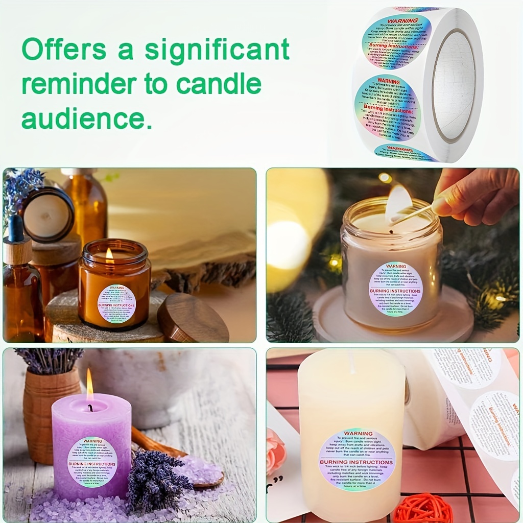 500pcs Wax Melt Warning Labels - đánh giá và giá Candle Warning Label