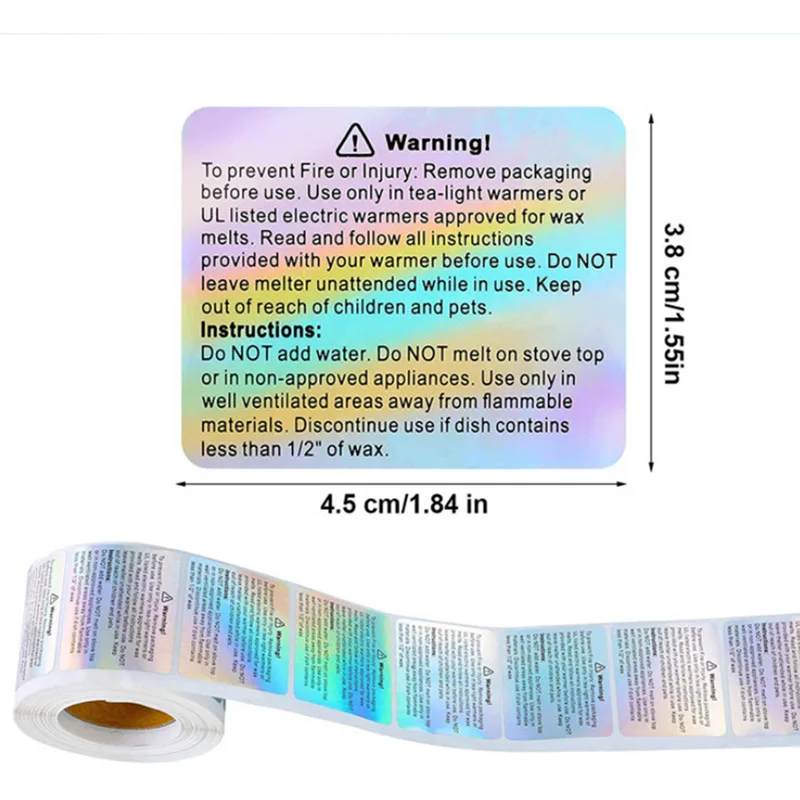 500PCS Waterproof Candle Warni - đánh giá và giá Candle Warning Label