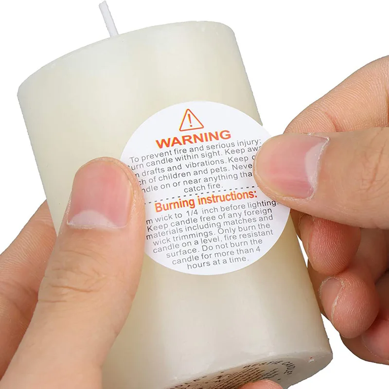 500PCS Waterproof Candle Warni - đánh giá và giá Candle Warning Label
