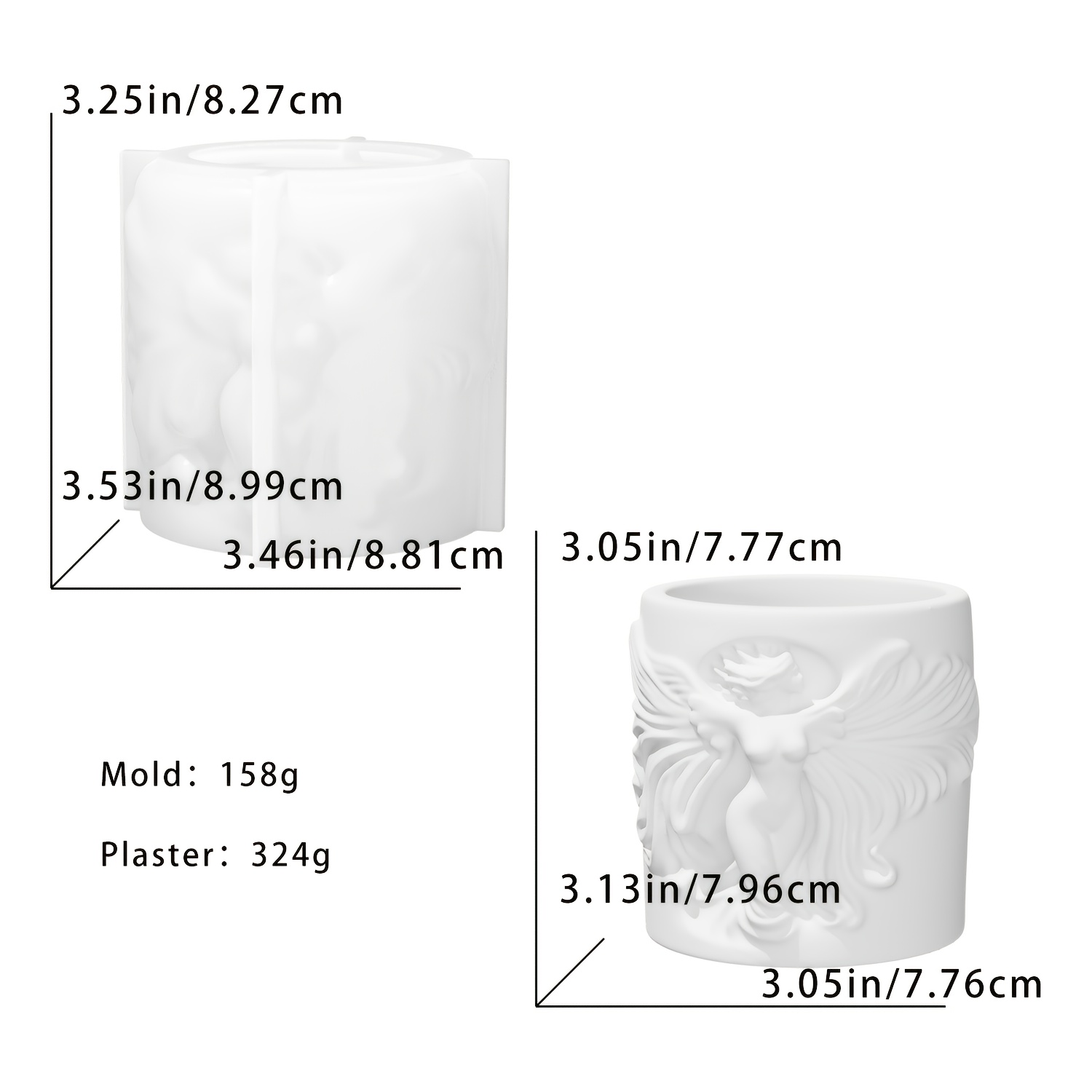 Angel Relief Cup Resin Silicon - đánh giá và giá Candle Making Scents
